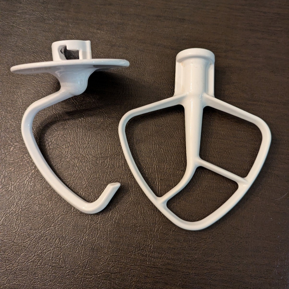 KitchenAid Tilthead mixer dough hook and paddle attachments